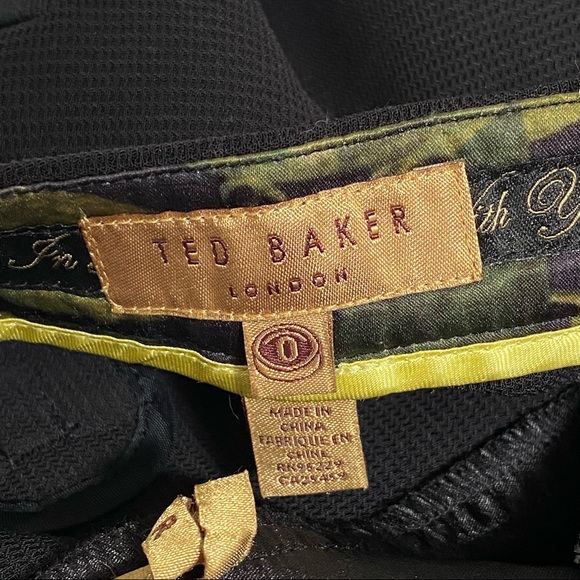 Ted baker taaliat black skinny textured dress pants slacks trousers - Picture 7 of 15